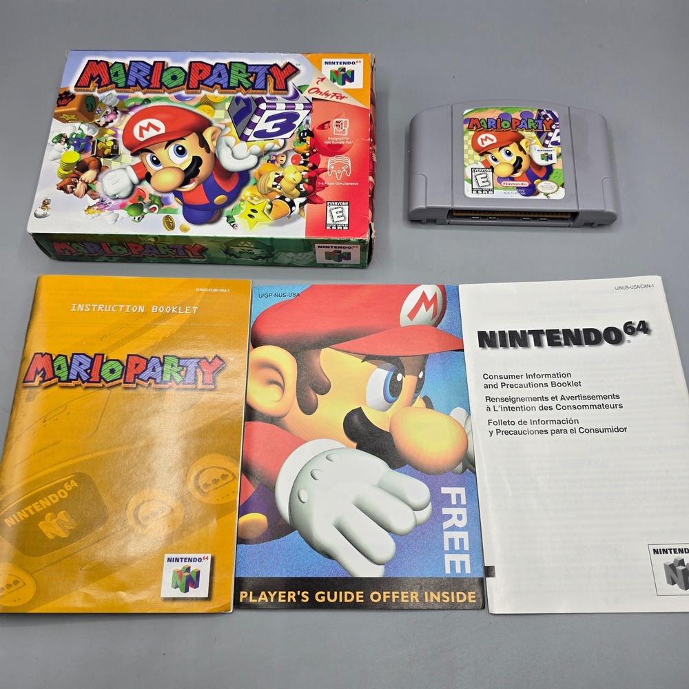 Mario Party Nintendo 64 N64 Game Cartridge Complete with Manual CIB NUS-006 USA